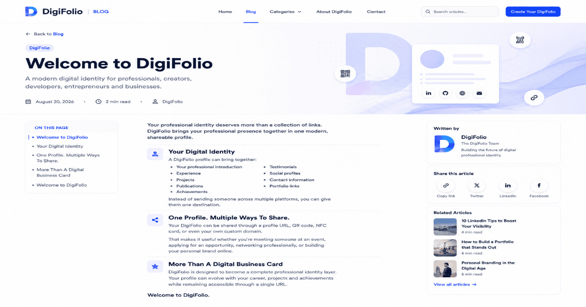 Welcome to DigiFolio